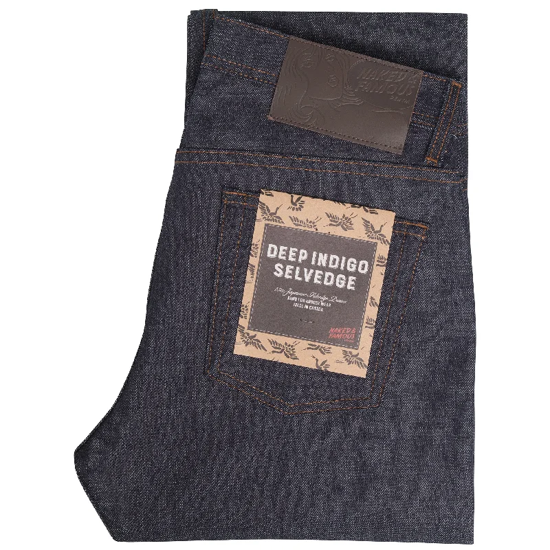 women's denim jeans with embroideryWeird Guy - Deep Indigo Selvedge