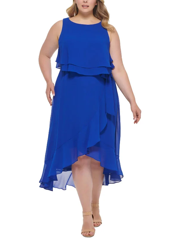 ready-to-wear party dressesPlus Womens Popover Hi-Low Cocktail And Party Dress