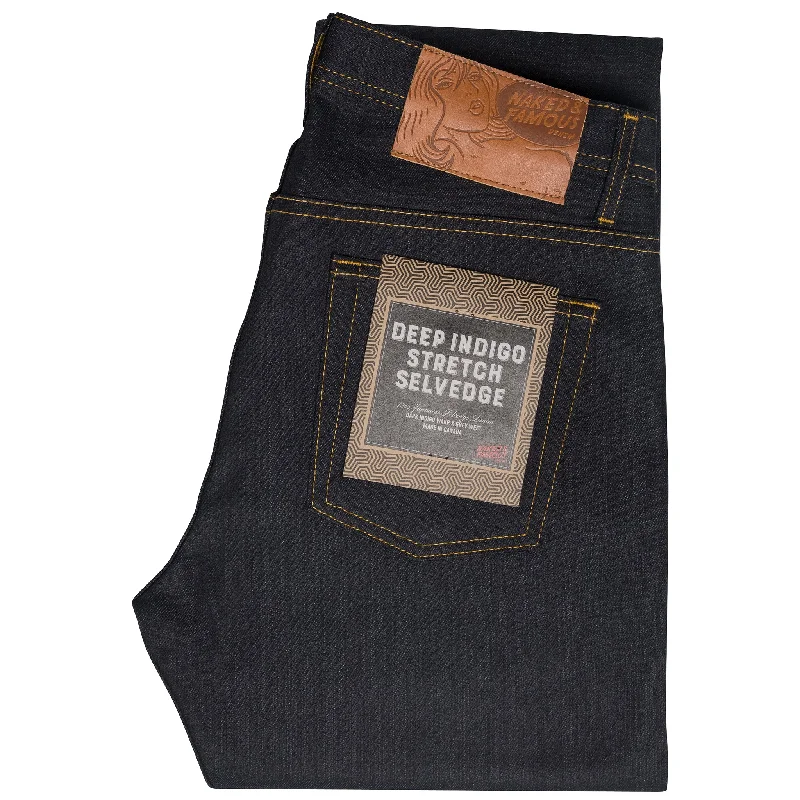 women's denim jeans with belt loopsWeird Guy - Deep Indigo Stretch Selvedge