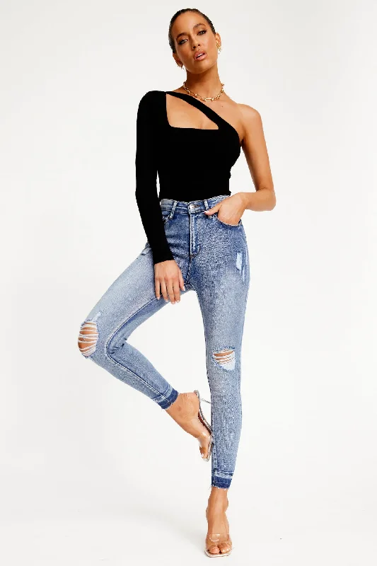 women's denim jeans for a night outToni Jeans - Washed Blue