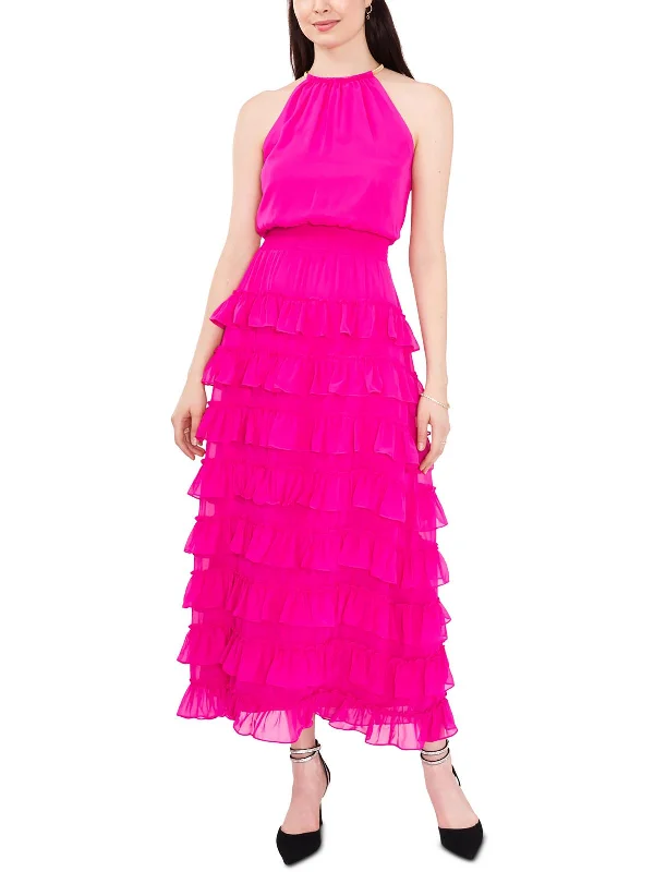 chiffon party dressesWomens Chiffon Tiered Evening Dress