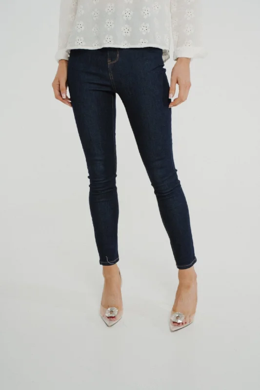 women's denim jeans with rhinestonesCindy High Waist Skinny Jean In Dark Wash