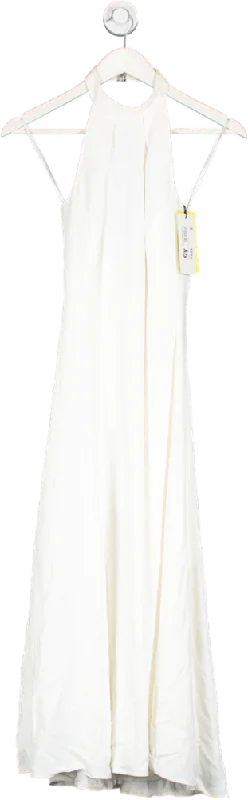 glam party dressesKaren Millen White High Neck Sleeveless Party Dress UK 8