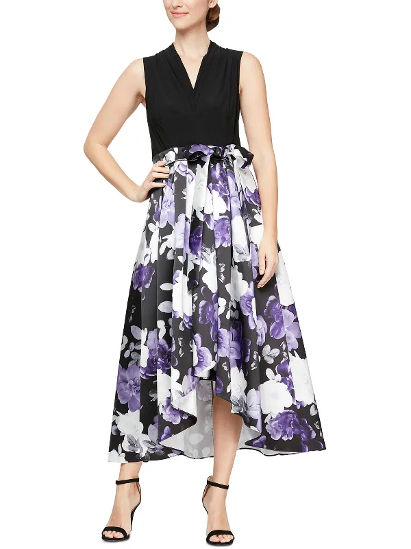 maximalist party dressesWomens Belted Hi Low Cocktail and Party Dress