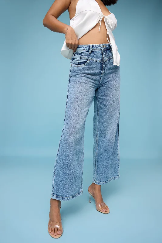 women's denim jeans for a trendy vibeWhiskered Light Straight Leg Jeans