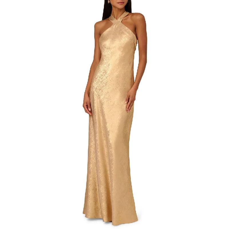 birthday party dressesWomens Foiled Chiffon Evening Dress