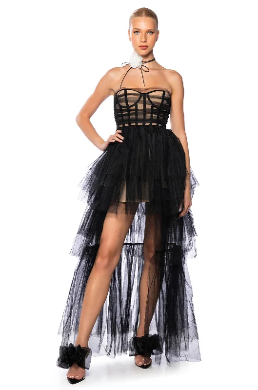 comfortable party dressesPARTY STARTER HIGH LOW TULLE DRESS