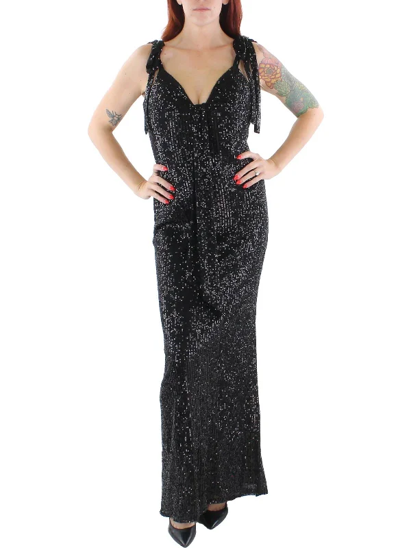 plus-size friendly party dressesWomens Sequined Long Evening Dress