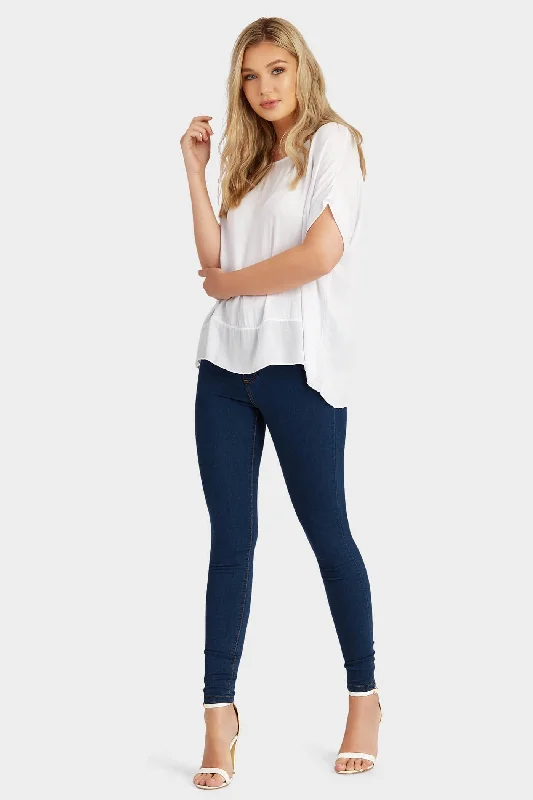 women's denim jeans for a day at the beachDenim Blue Two Pocket Disco Jeans