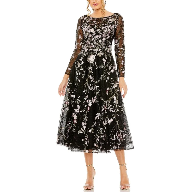 sustainable party dressesPlus Womens Lace Embellished Evening Dress