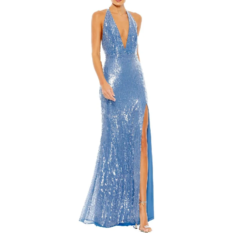 bachelor party dresses (for women)Womens Sequined Halter Evening Dress