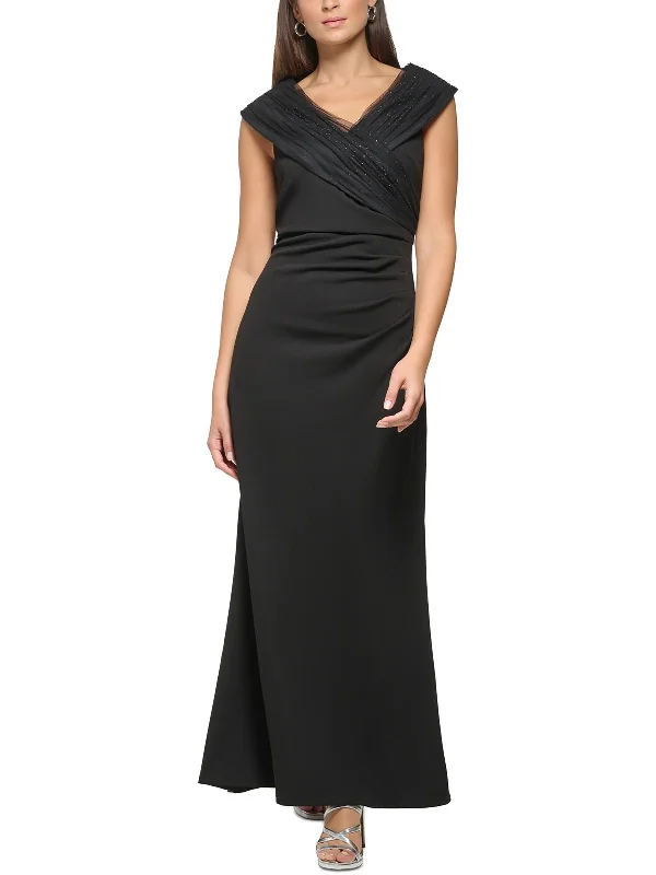 maximalist party dressesWomens Embellished Polyester Evening Dress