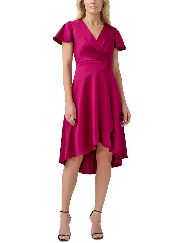 lace-up party dressesWomens Satin Hi-Low Cocktail and Party Dress