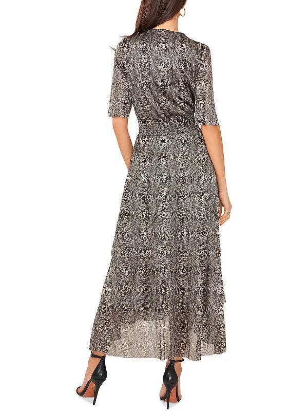 figure-flattering party dressesWomens Smocked Long Cocktail And Party Dress