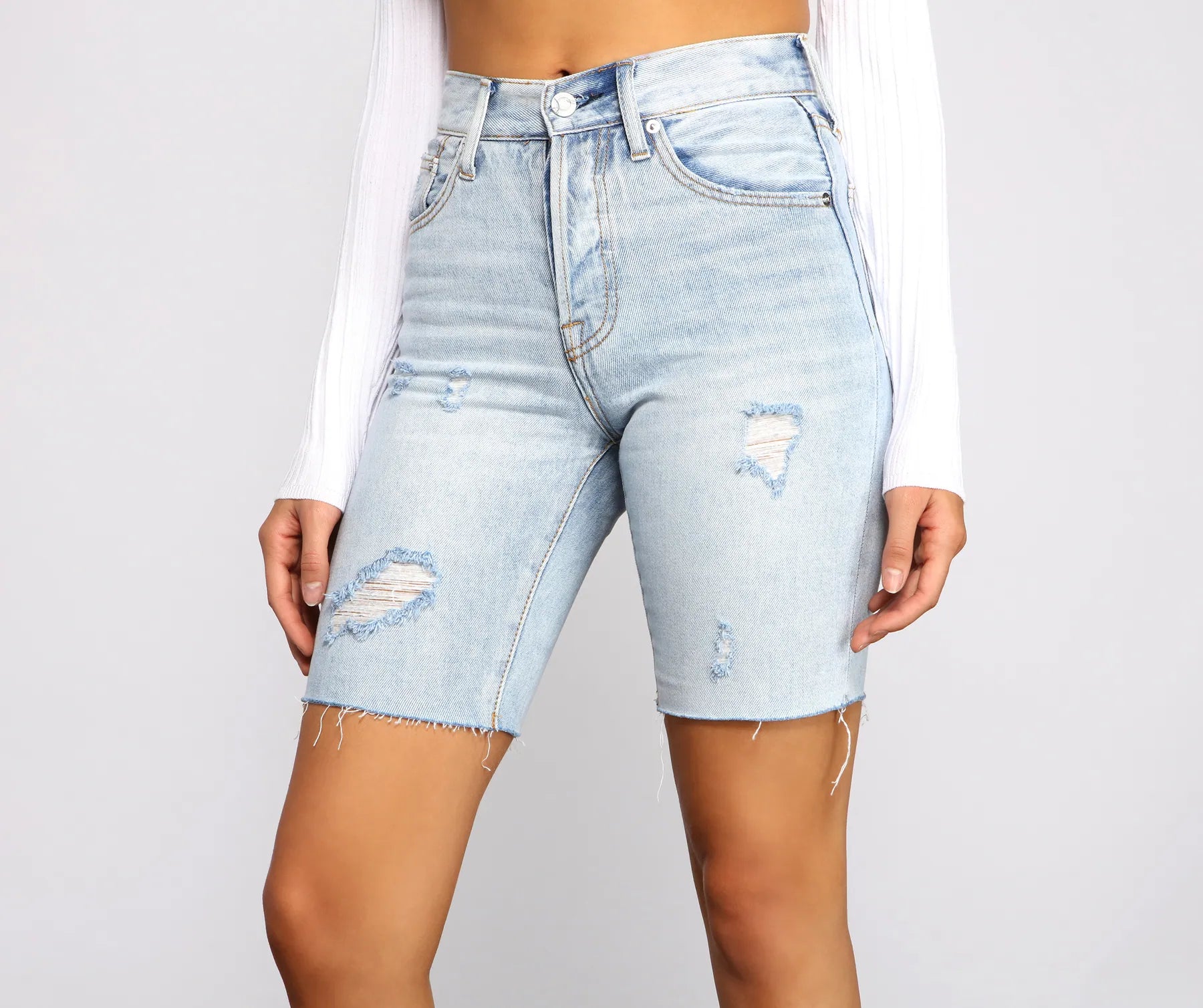 women's fall shortsMy Own Way High Rise Denim Shorts