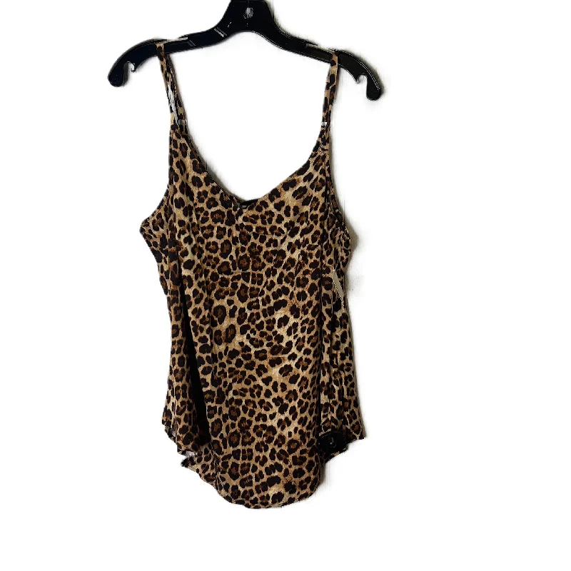 women's tops for relaxed weekendsAnimal Print Top Sleeveless By Torrid, Size: M