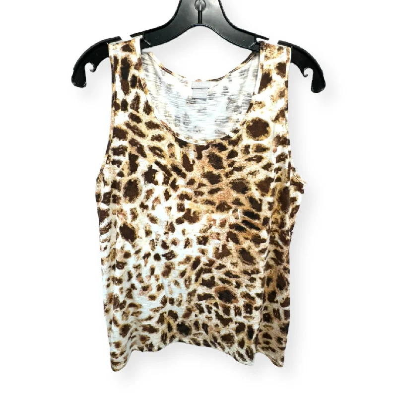 women's tops for those who seek both style and comfortAnimal Print Top Sleeveless Chicos, Size M