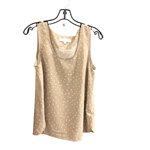 women's tops for summer festivalsBeige Top Sleeveless Loft, Size M