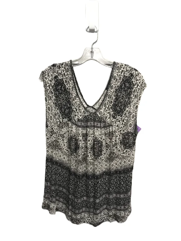 women's tops for those who want to wear pieces that are both comfortable and stylishBlack & Cream Top Sleeveless By Lucky Brand, Size: Petite   S