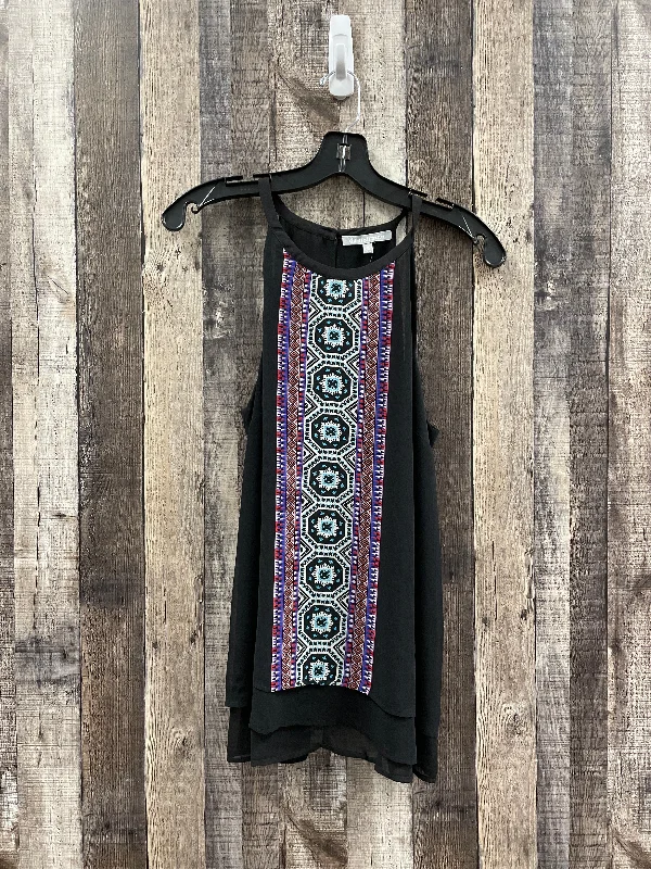 women's tops for those who love to dress up their casual looks with stylish topsBlack Top Sleeveless Daniel Rainn, Size M