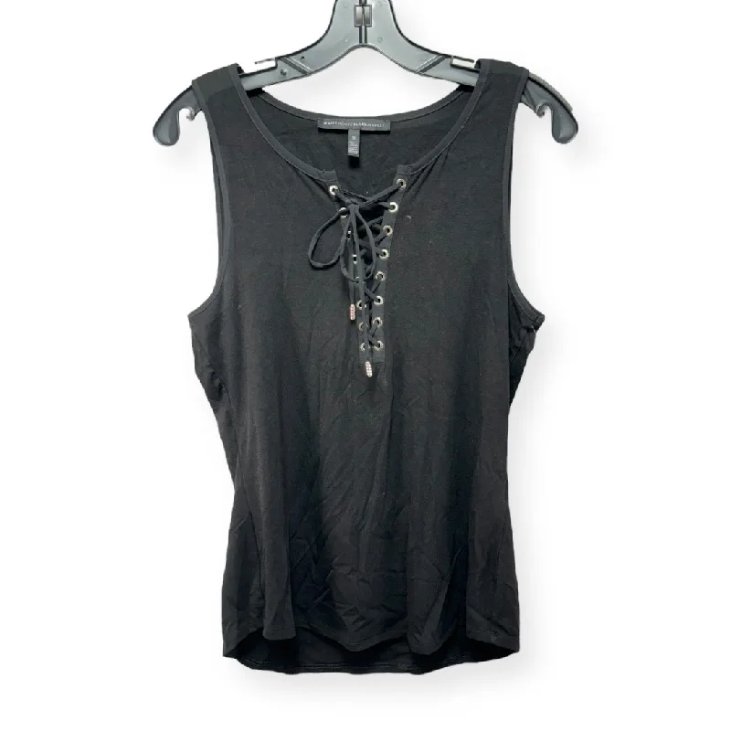 women's tops with asymmetrical designsBlack Top Sleeveless White House Black Market, Size M