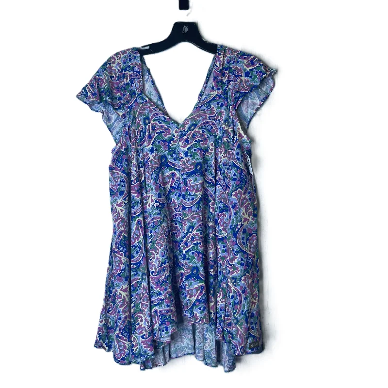 women's tops with sequin embellishmentsBlue & Purple Top Sleeveless By Matilda Jane, Size: M