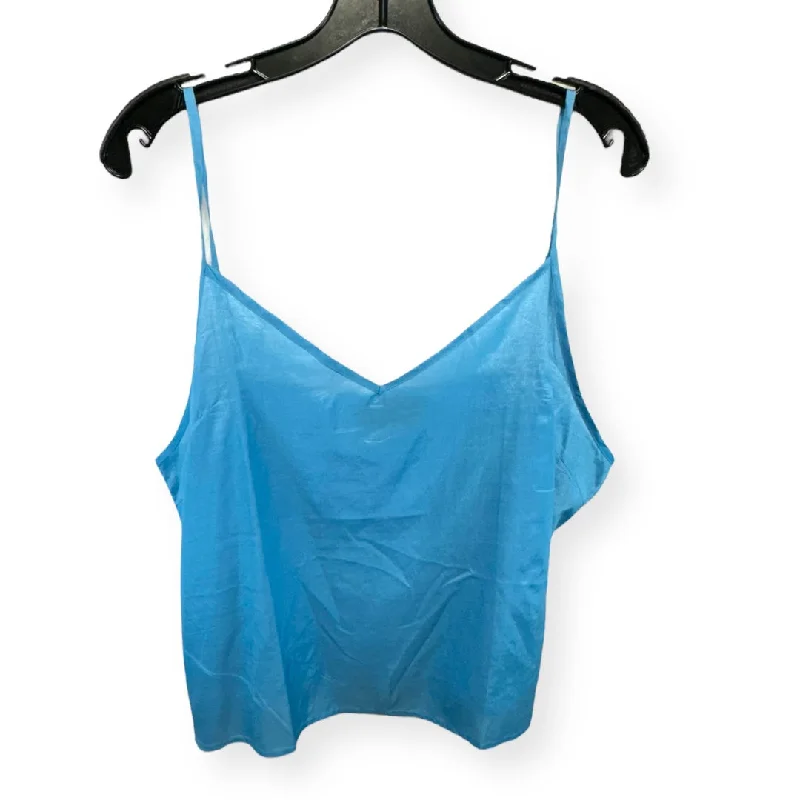 women's tops for those who love bold and vibrant colorsBlue Top Sleeveless Basic Emily Lovelock, Size M