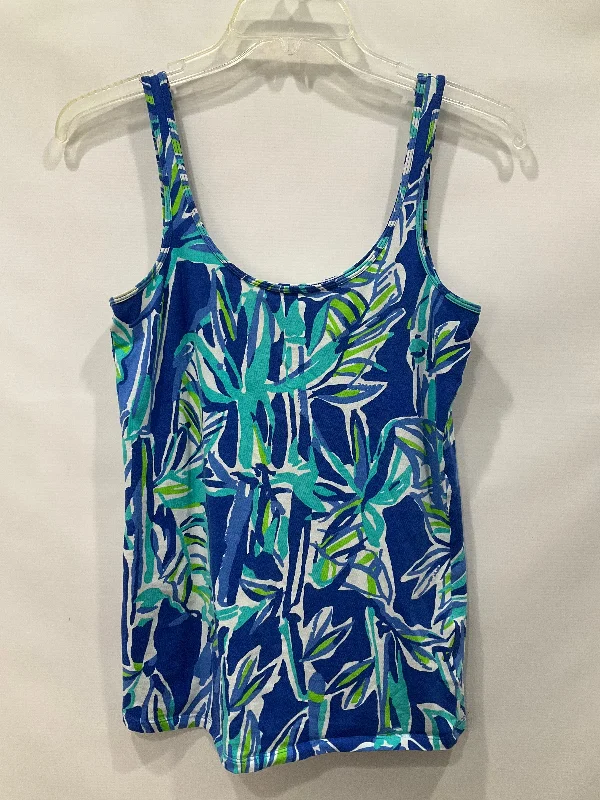 women's tops for date nightsBlue Top Sleeveless Lilly Pulitzer, Size S