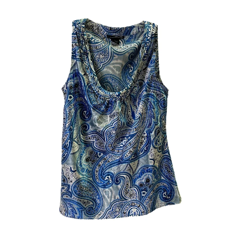 women's tops for those who seek both style and comfortBlue & White Top Sleeveless By Willi Smith, Size: L