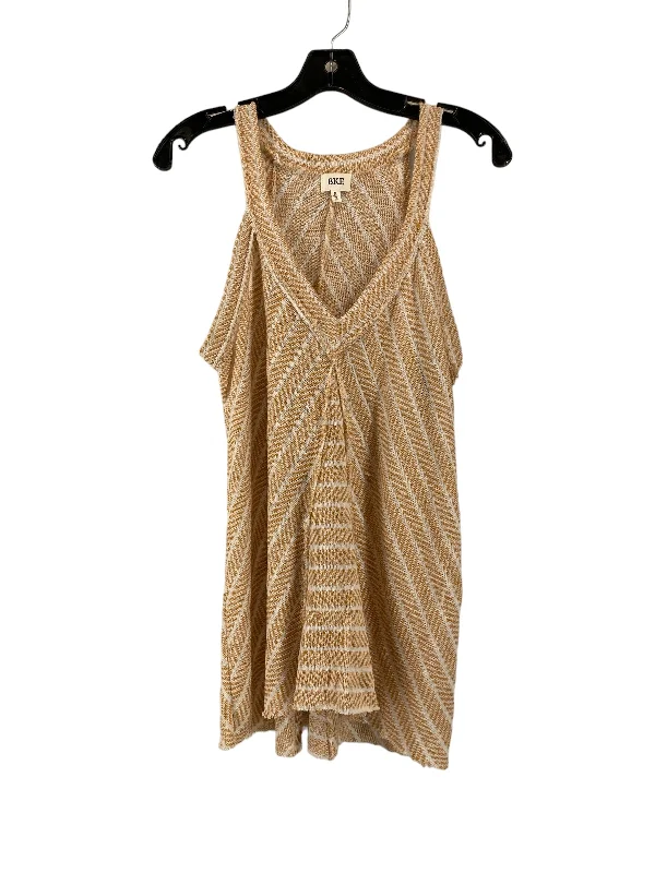 spaghetti strap women's topsBrown & Cream Top Sleeveless Bke, Size M