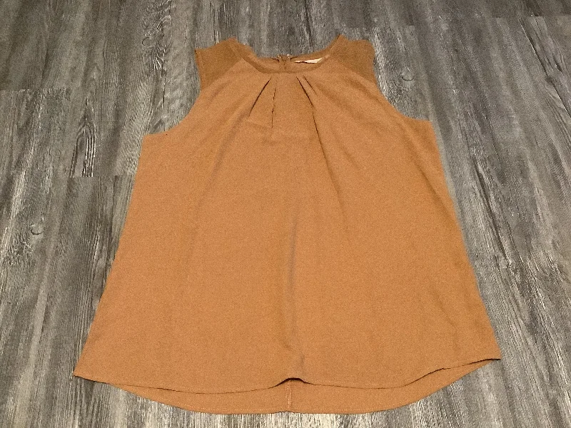 women's tops for those who want to make a bold fashion statement with their choice of topsBrown Top Sleeveless Soft Surroundings, Size Xl