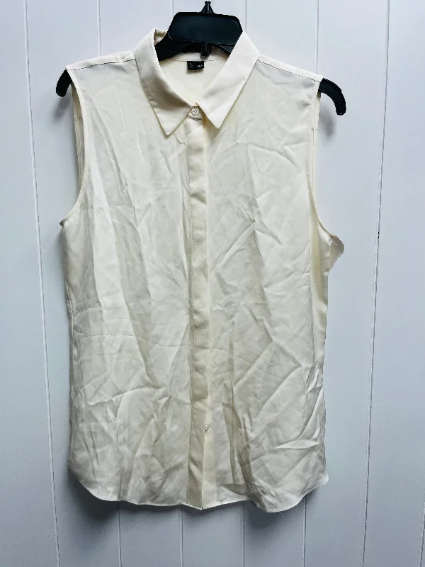 women's tops for those who love to shop for unique findsCream Top Sleeveless Theory, Size Large