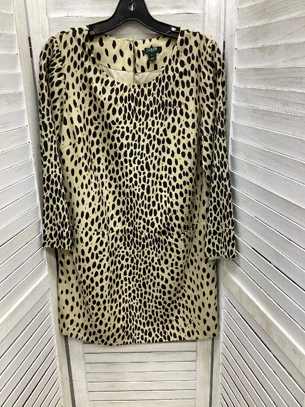 women's off-the-shoulder dressesDress Casual Short By J. Crew In Animal Print, Size: 4