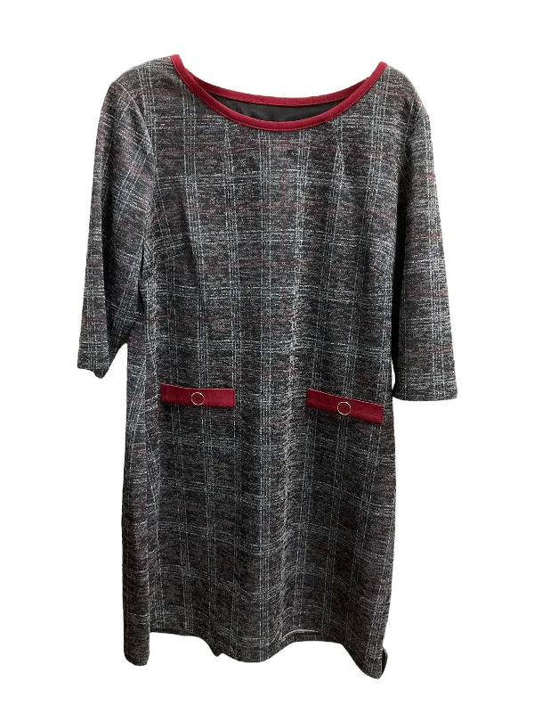 women's everyday dressesDress Work By Connected Apparel In Checkered Pattern, Size: 14p