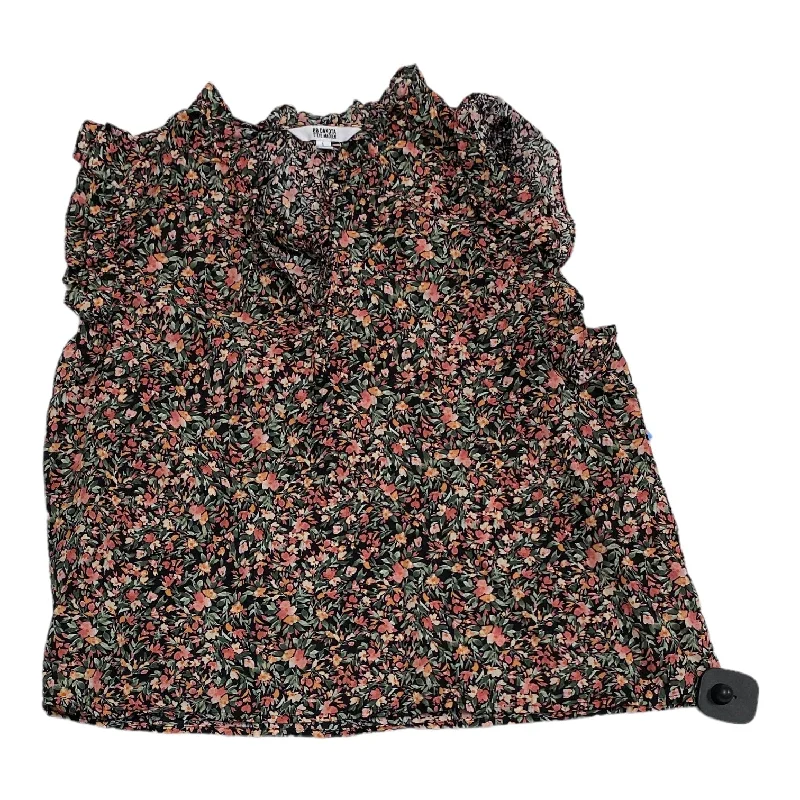 women's tops for glamorous eveningsFloral Print Top Sleeveless Bb Dakota, Size L