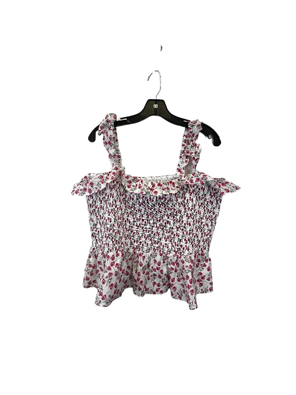 women's tops for those who want to show off their figure in a flattering wayFloral Print Top Sleeveless J. Crew, Size Xl