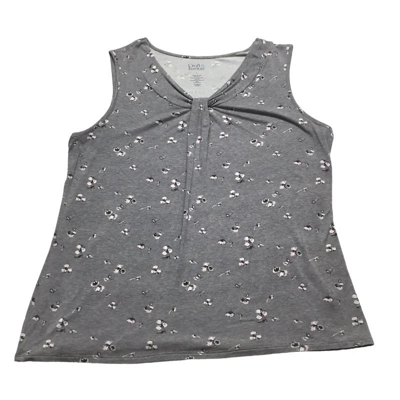 women's tops for those who want to stay warm and stylish during colder weatherGrey Top Sleeveless Croft And Barrow, Size L