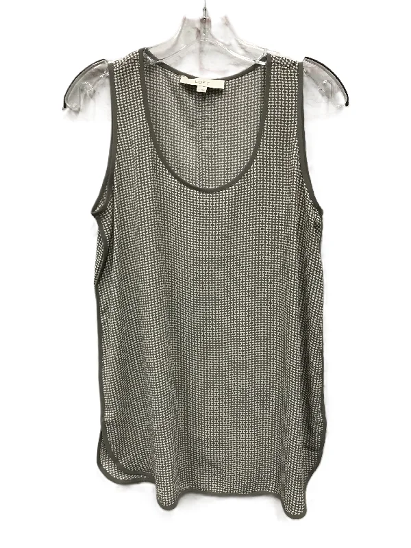 women's tops for everyday eleganceGrey & White Top Sleeveless By Loft, Size: S