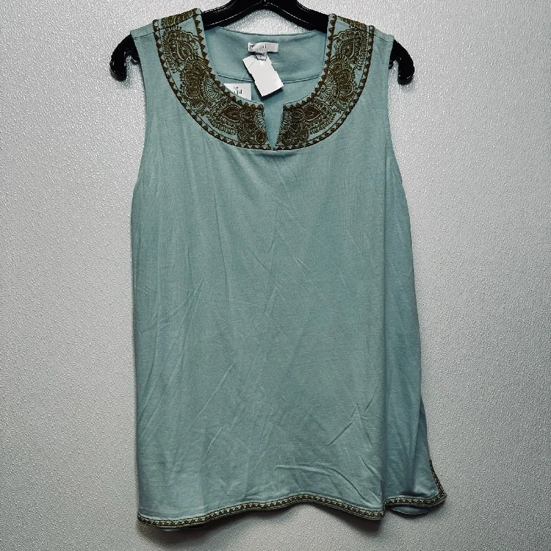 off-the-shoulder women's topsLight Blue Top Sleeveless J Jill O, Size L