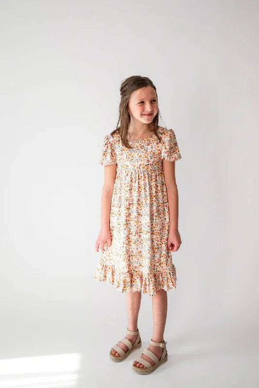 women's cocktail dressesMillie Girl's Mauve Floral Dress - FINAL SALE