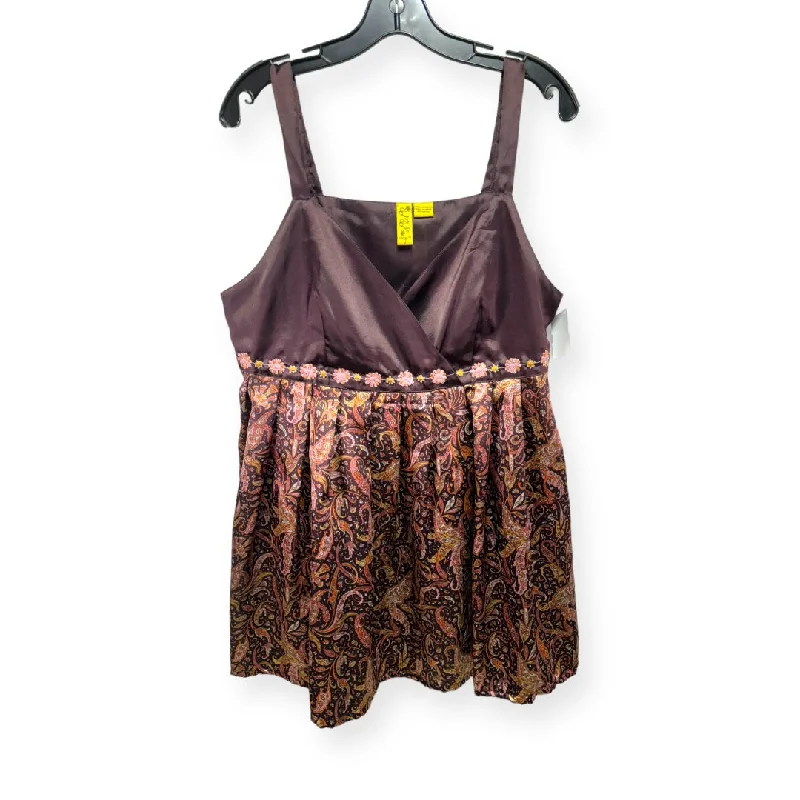 women's tops with embroidery detailsMulti-colored Top Sleeveless Color Code, Size L