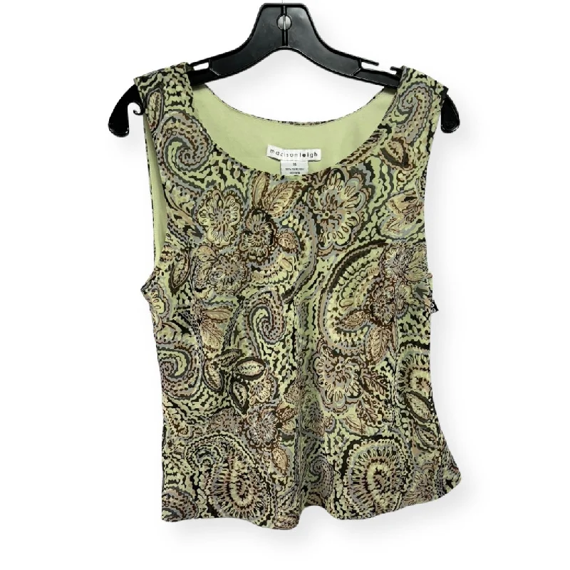 women's tops for those who appreciate subtle and muted tonesMulti-colored Top Sleeveless Madison Leigh, Size 14