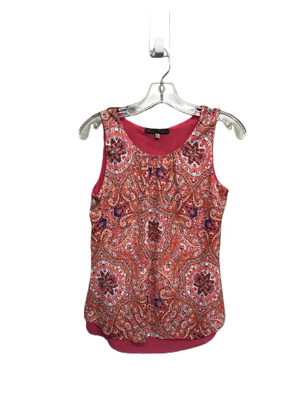 women's tops with built-in brasPaisley Print Top Sleeveless By Rose And Olive, Size: Xs