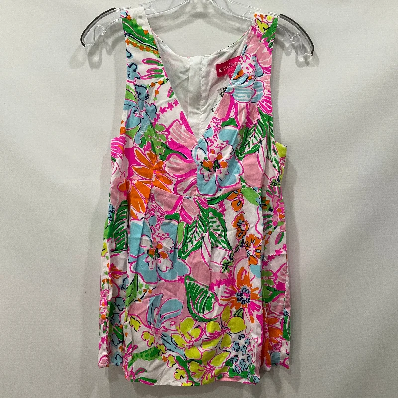 women's tops for smart casual looksPink Top Sleeveless Lilly Pulitzer, Size M