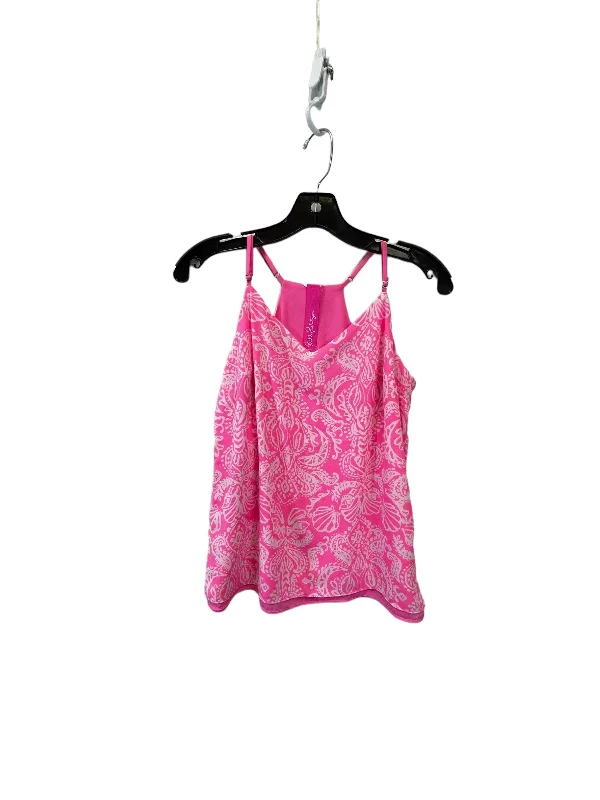 women's tops for mixing and matching with different bottomsPink Top Sleeveless Lilly Pulitzer, Size Xs