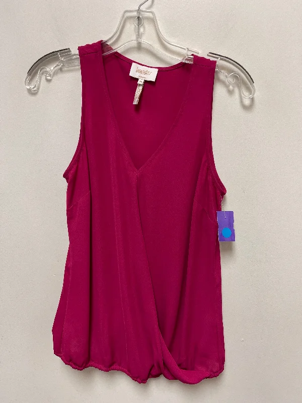 women's tops for beach outingsPink Top Sleeveless Shelli Segal, Size Xs