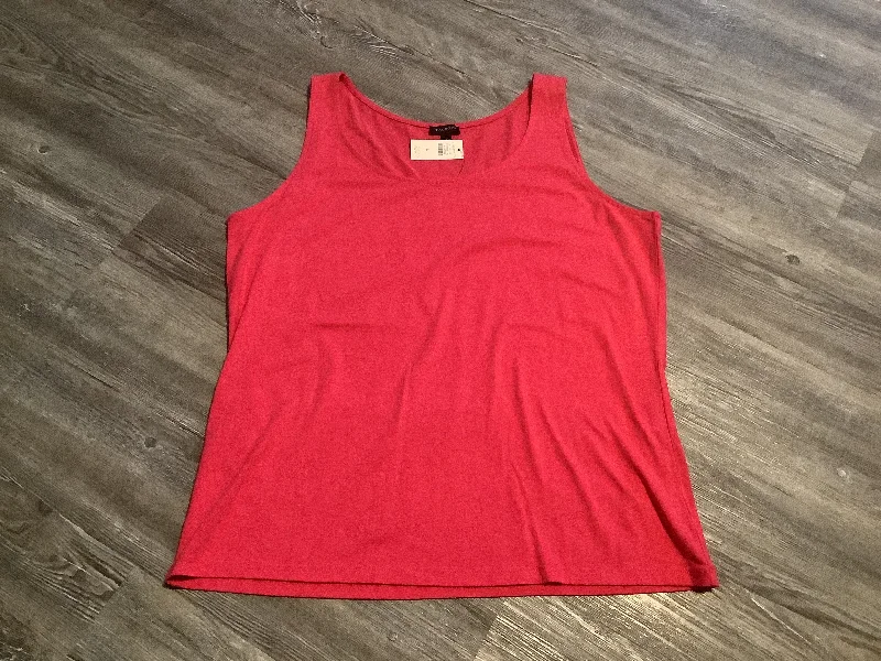 women's tops for those who want to make a bold fashion statement with their choice of topsPink Top Sleeveless Talbots, Size L