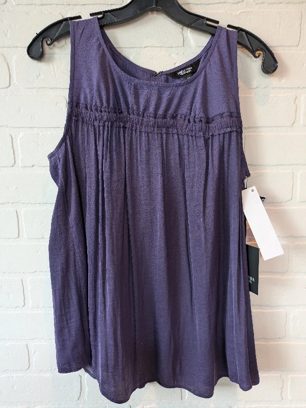 women's tops for those who want to create outfits that are both unique and memorablePurple Top Sleeveless Simply Vera, Size Xs