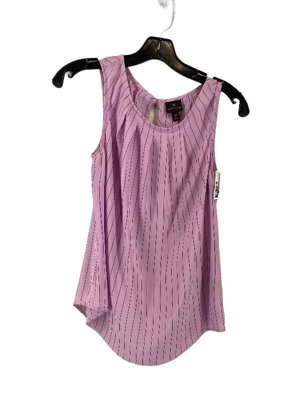 women's tops with sleeveless designsPurple Top Sleeveless Worthington, Size Xs