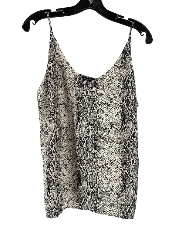 women's tops for those who love bold and vibrant colorsSnakeskin Print Top Sleeveless Banana Republic, Size Petite L